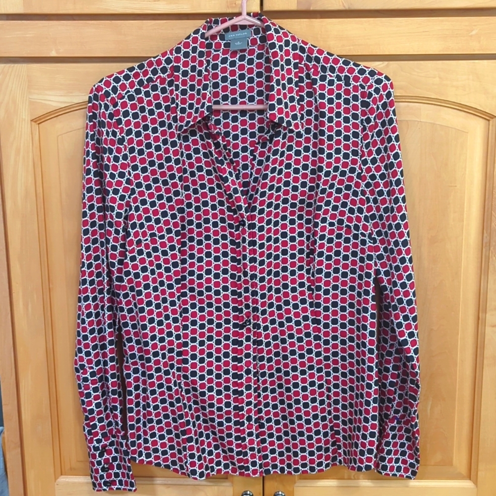 And Taylor 100% silk long sleeve shirt